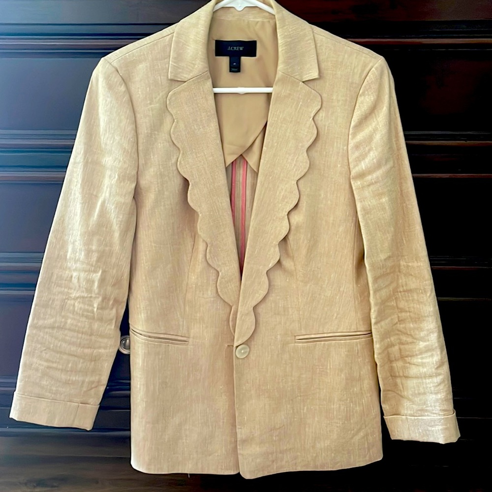 Jcrew Scalloped Lapel Womens Blazer